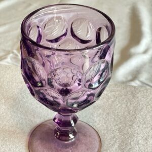 Vintage Imperial Glass Ohio Provincial Amethyst Water Goblet 3 Oz Vtg